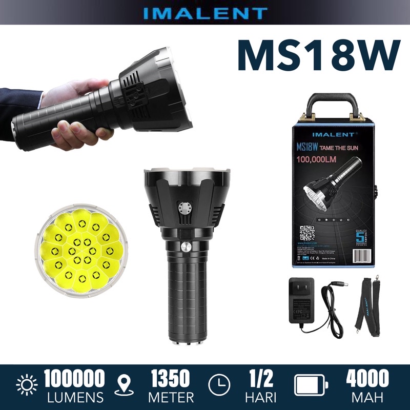 IMALENT MS18W 100000 Lumens Flashlight