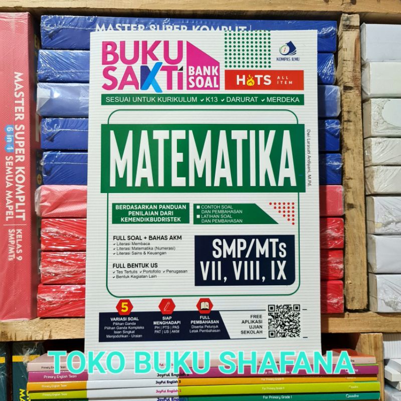 Buku Sakti Bank Soal Matematika SMP Kelas 7 8 9 / 1 2 3 Kompas Ilmu Original