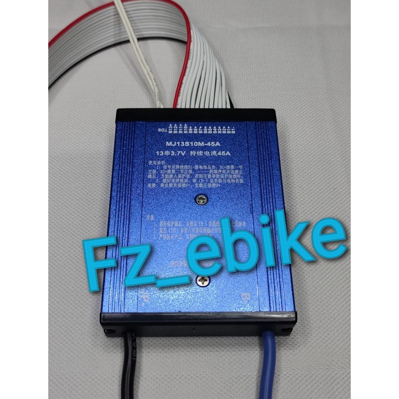 Bms 13S 45A baterai Lithium 48v Tebal warna biru