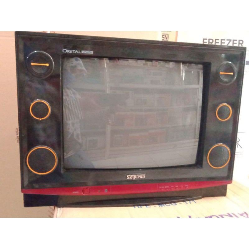 [SUSE] TV TABUNG SKYTRON SK 14 M8 SK14M8 SEMI FLAT SPEAKER STEREO IN INCH
