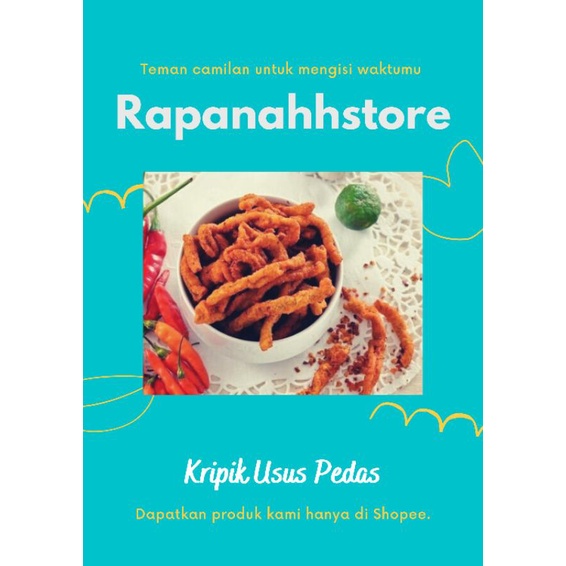 

RAPANAHH KERIPIK USUS PEDAS 33GRAM