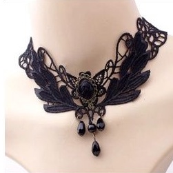 kalung cantik renda choker gothic Halloween