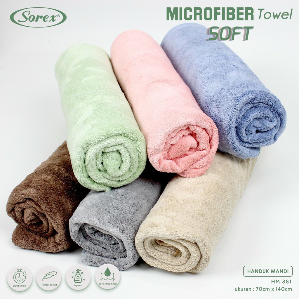 Handuk Sorex Towel HM 880 / 881 (70x140cm) Besar Super Soft | Handuk Mandi Dewasa |kc