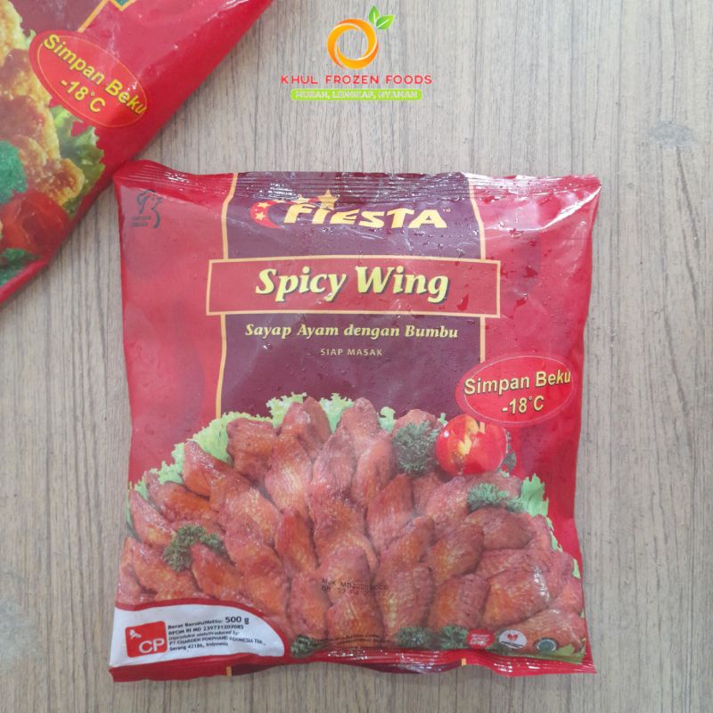 

Fiesta Spicy Wing 500gr/ FIESTA/ Sayap ayam bumbu/ Sayap ayam pedas/ Sayap pedas frozen