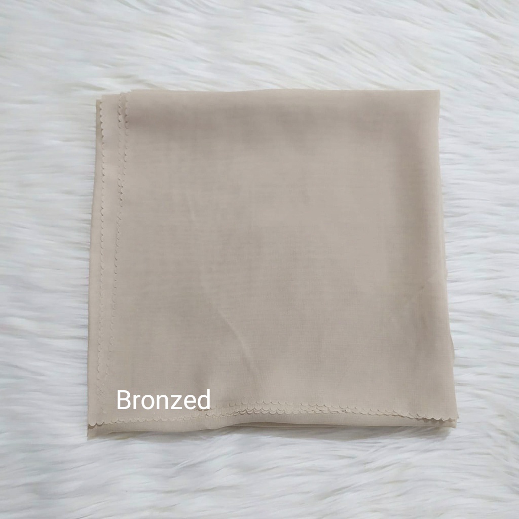Bella Square Jumbo Syari 130x130 Lasercut / bella syar'i/ segiempat jumbo/ Jilbab LC-bronzed