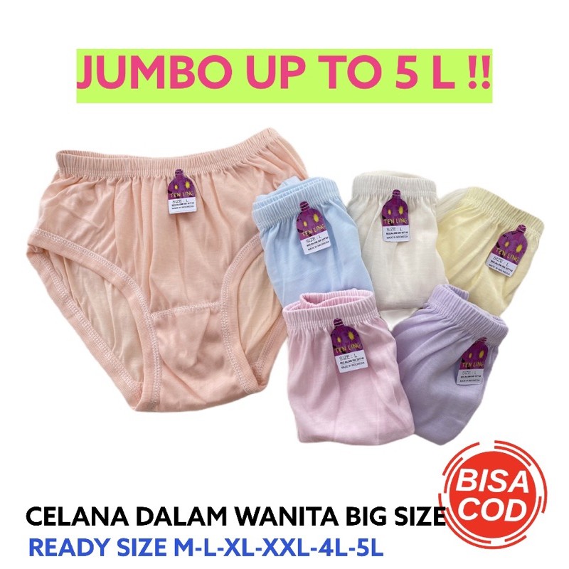 CD Celana Dalam Wanita Dewasa Jumbo BIgsize 4L 5L Katun Melar Adem Murah Kancut sempak Kancut Sempak Cawet CD Celana Dalam Ibu Hamil