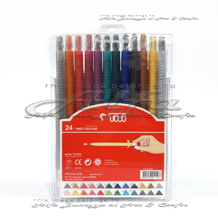 TITI Crayon Putar 24 Warna - 24 Twist Crayons - Oil Pastel Krayon