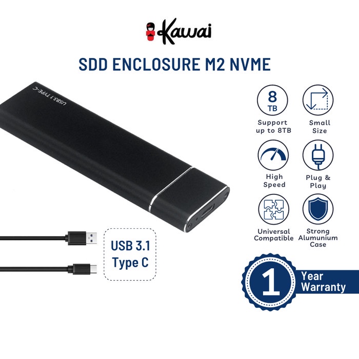 iKawai SSD Enclosure M2 NVMe Internal USB 3.1 Type C