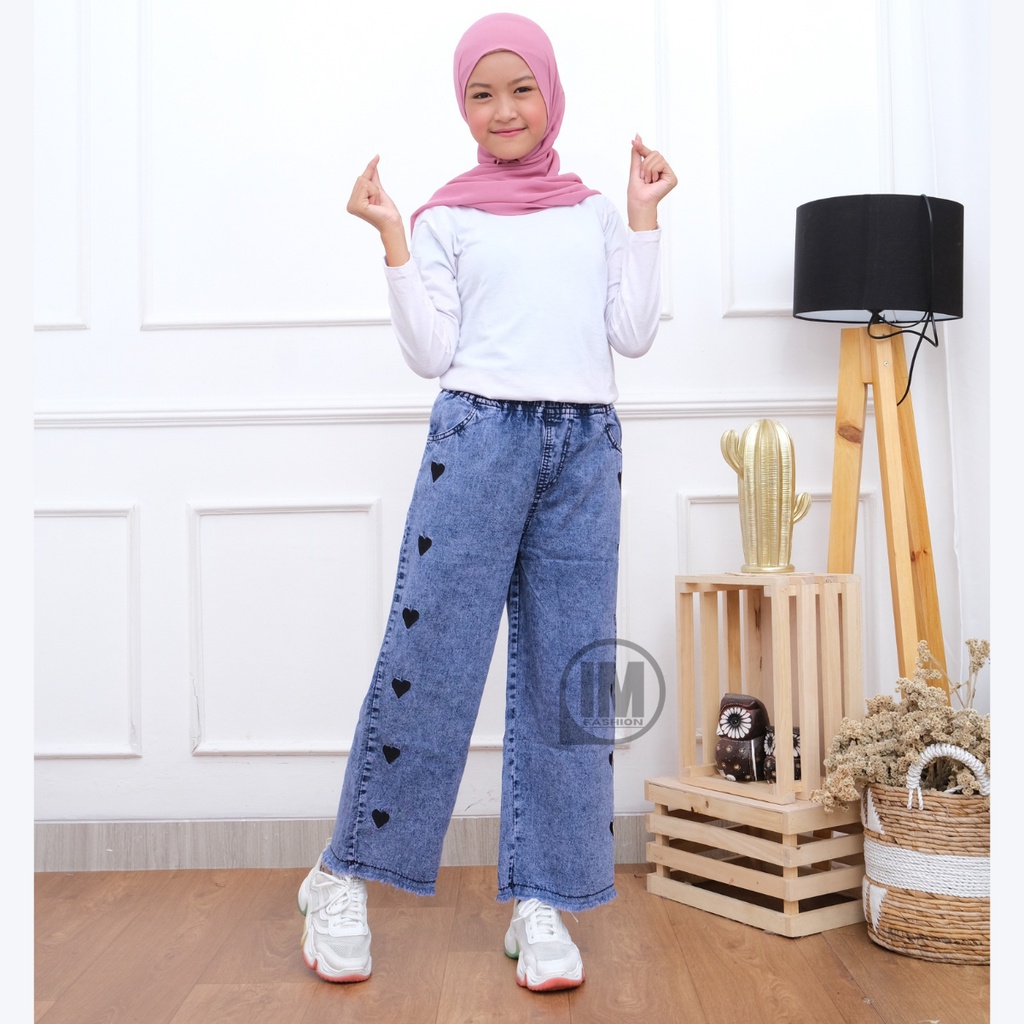 Love Pants Kids Celana Jeans Anak Perempuan Bordir Love