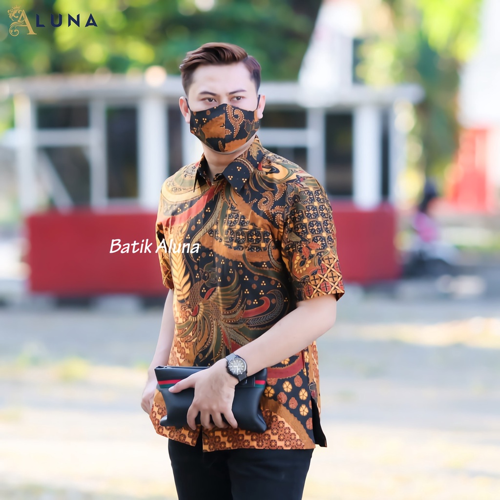 TERLARIS.!! BAJU BATIK PRIA LENGAN PENDEK KEMEJA BATIK PRIA KEREN MODERN BATIK COWOK KEKINIAN PD 011