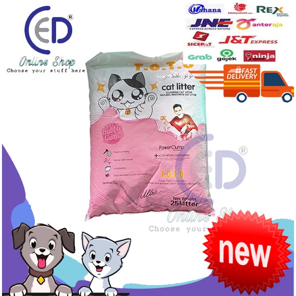 PASIR KUCING GUMPAL WANGI TOTO 20KG + serokan 1PC ( KHUSUS GOSEND &amp; GRAB )