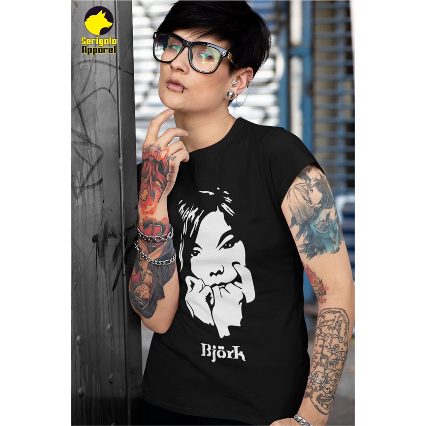 KAOS BJORK / BAJU MUSIK / T-SHIRT BAND /ATASAN / BJORK / KAOS BAND / BAJU BAND / KAOS / T-SHIRT