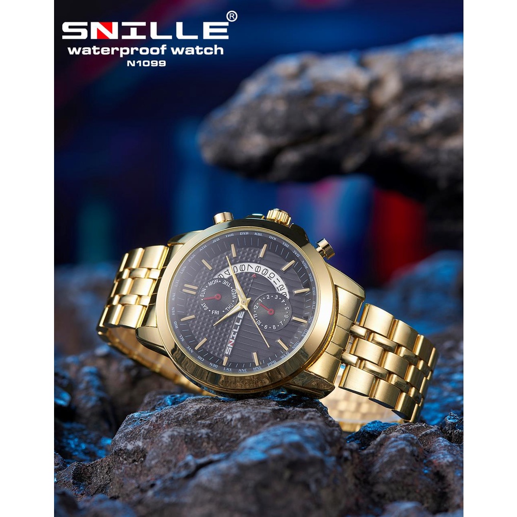 JAM TANGAN PRIA SNILLE ORIGINAL ANTI AIR RANTAI FASHION WATERPROOF