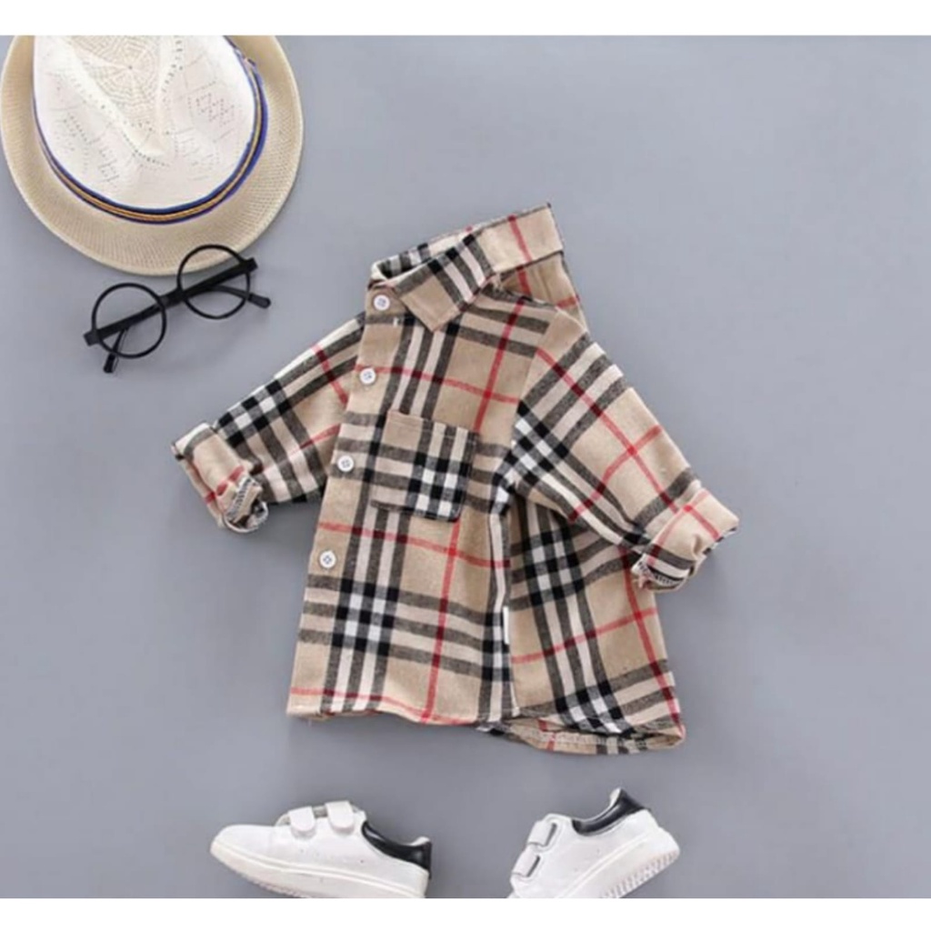 BEFAST - ZTL OOTD Kemeja Anak NICA / kemeja anak BB unisex / Pakaian Unisex Anak-Anak / Kemeja Anak Anak Kekinian / Keluaran Terbaru 2022 / Fashion Anak Perempuan/Anak Laki-Laki / Pakaian Casual Anak-Anak / Kemeja Lengan Panjang / Trendy