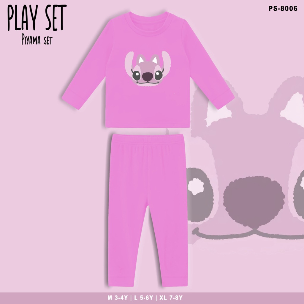 PLAYSET PAJAMAS ANAK BERGAMBAR ANGEL / BAJU TIDUR ANAK SET / TERMURAH