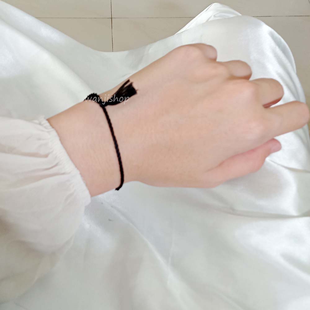 GELANG BENANG PELINTIR RUMBAI Polos Simple Knot Rumbai Tridatu