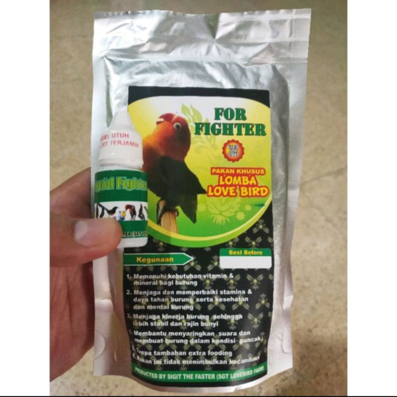 Sepaket for fighter dan liquid sigit thefaster vitamin burung pakan milet the faster