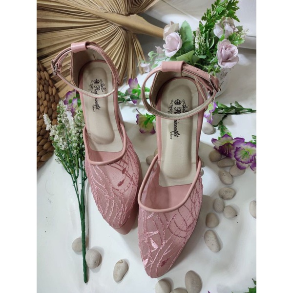 sepatu rafaizoutfit Lidya dusty pink tinggi 12cm