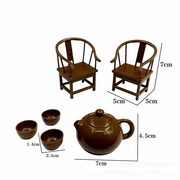 Pajangan Set Bangku Tea Set Murah Dekorasi Miniatur Resto Oriental Harga Grosir Termurah