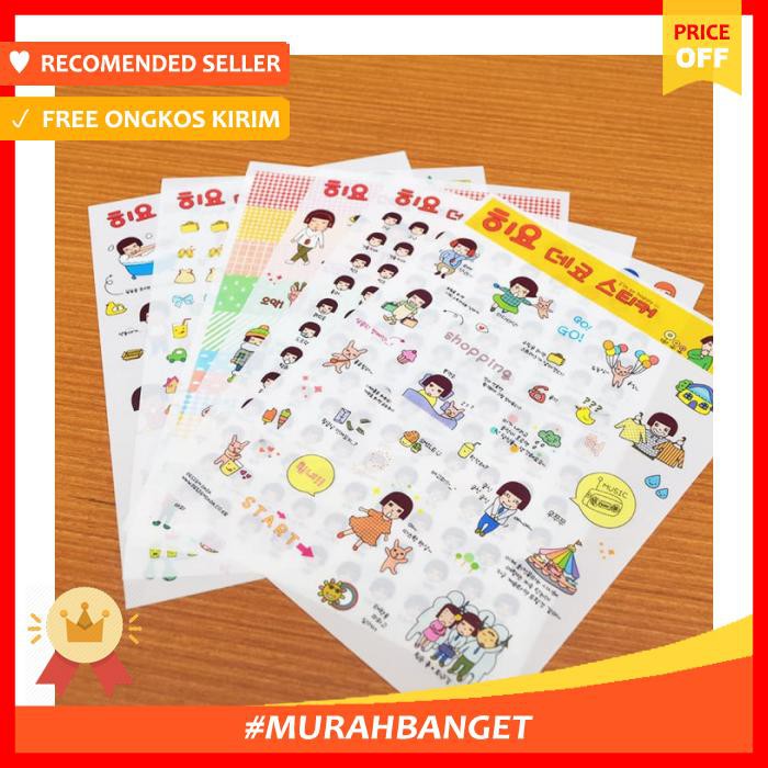 

Watermelon Head Girl Diary Deco Stickers Sticker Dekorasi - Pengikat & Perekat - Stiker