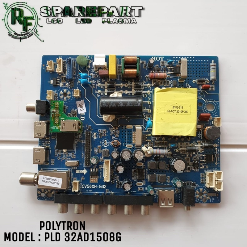 MB MAINBOARD MESIN TV LED POLYTRON PLD32AD1508 PLD 32AD1508