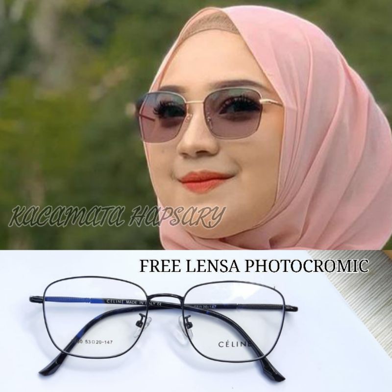 PAKET FRAME KACAMATA MINUS + LENSA PHOTOCROMIC | KACAMATA WANITA 3280 | ANTI RADIASI | KACANATA PLUS