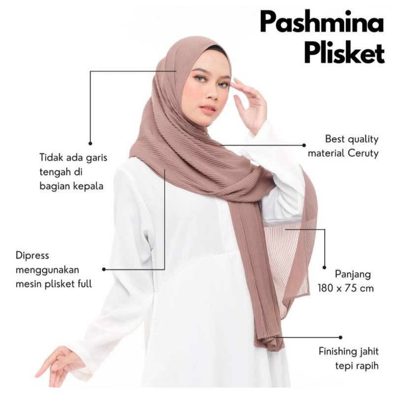 TERBARU PASHMINA PLISKET PREMIUM FULL LIDI CERUTY BABYDOLL