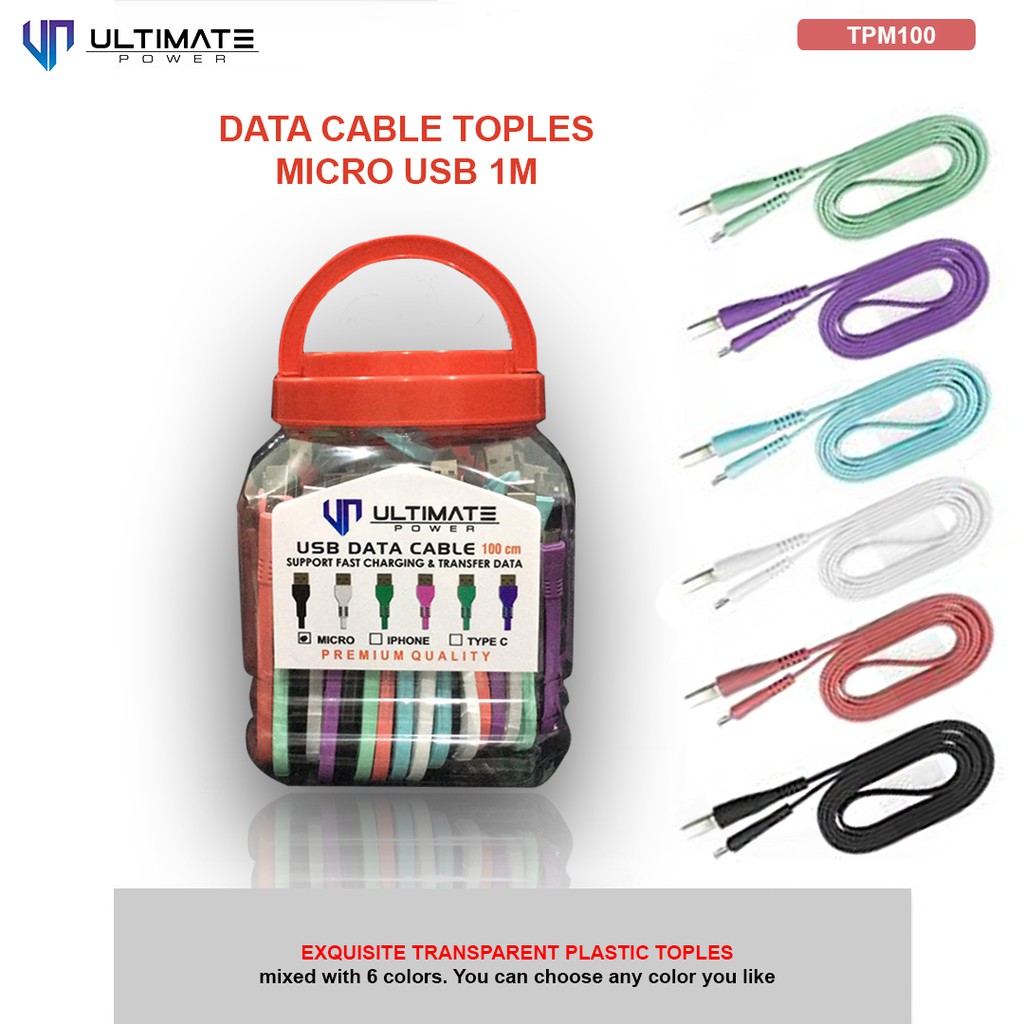 Data Cable Toples Isi 25pcs Series Micro USB 1M TPM100  Ultimate Power original100%