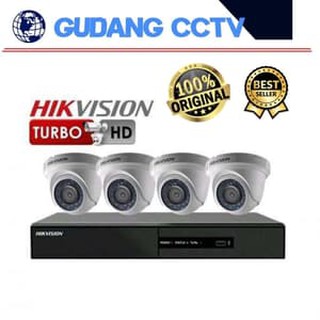 PAKET CCTV HIKVISION 2MP 4 CHANNEL NO HDD | Shopee Indonesia