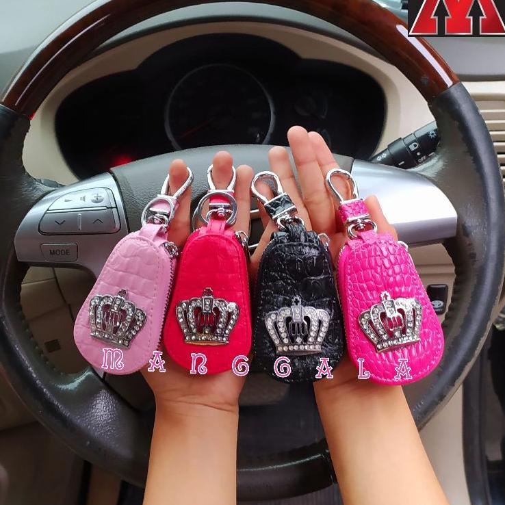 Diskon Terupdate Dompet Gantungan Kunci STNK Mobil Motor Mahkota Crown Oval