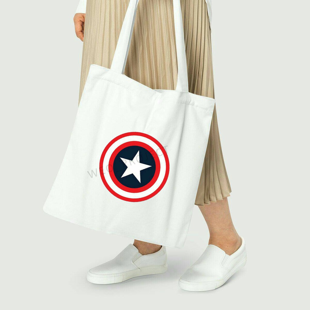 TOTE BAG KANVAS / TOTE BAG WANITA / TOTE BAG MARVEL