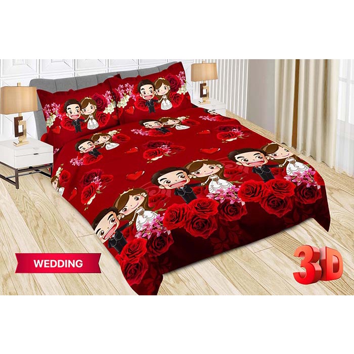 Pilih Anteraja 1 Kg Only (Hanya) Bedcover Bonita New Wedding 180x200
