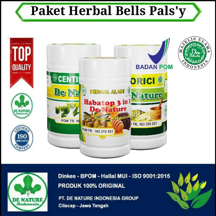 MORICI-CENTILOS-HABATOP - Obat kapsul penyakit BELLS PALSY DE NATURE ASLI ALAMI HERBAL