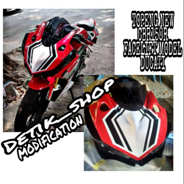 Topeng cbr150r facelift model DUCATI / visor cbr150r facelift