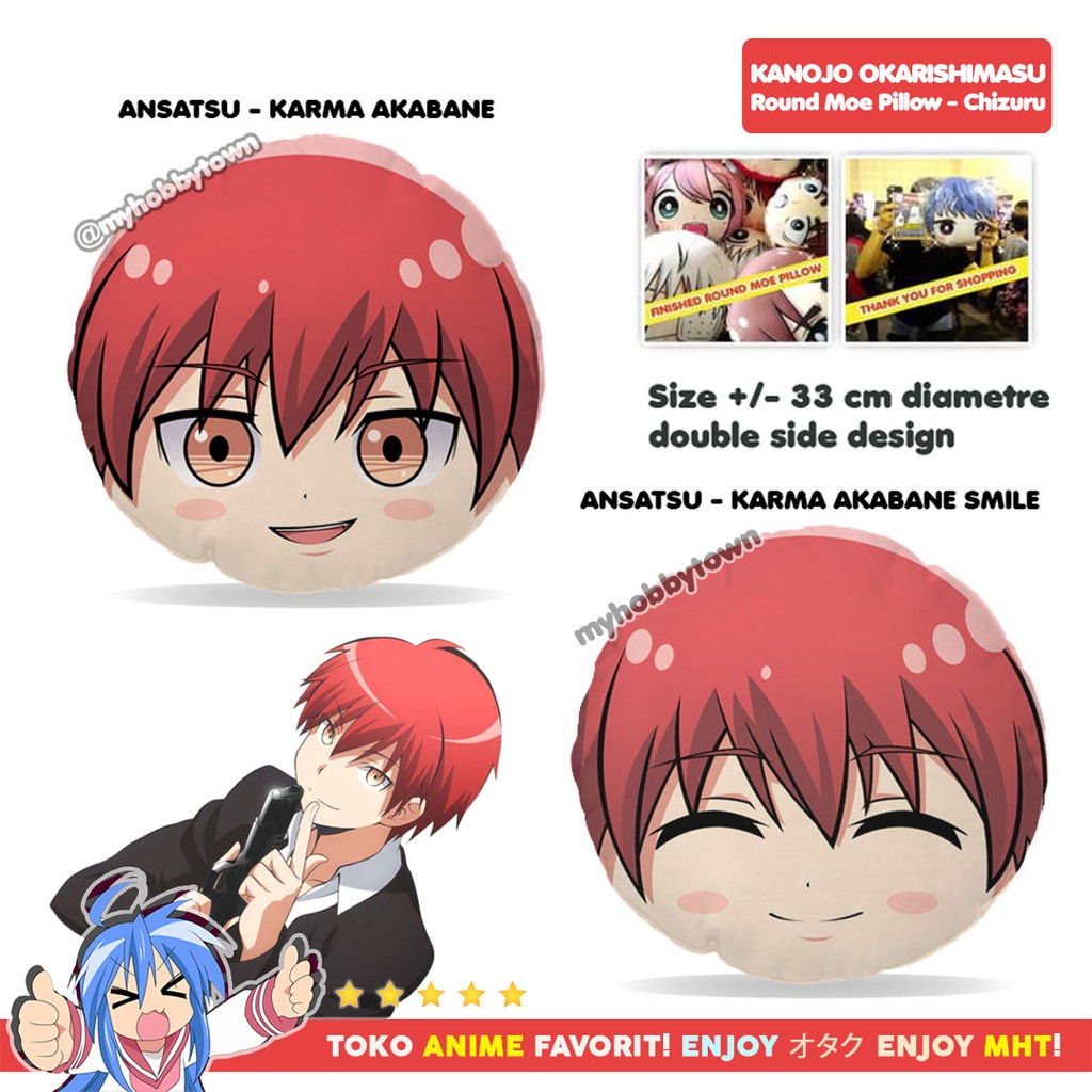 Bantal Bulat Anime Ansatsu Kyoshitsu Assassination Classroom : Karma