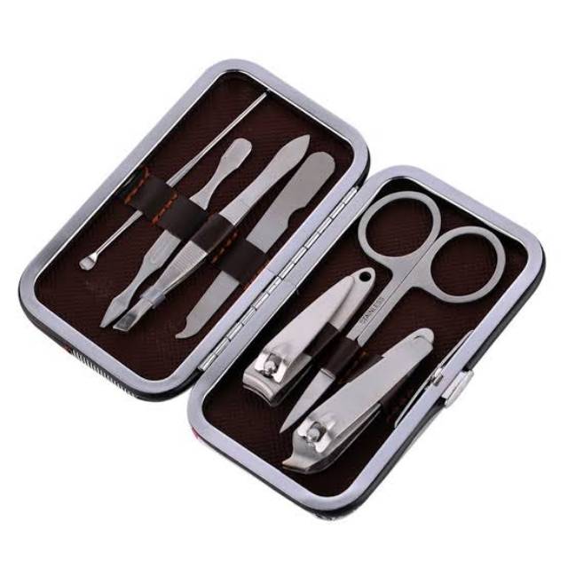 Manicure 7 Set In 1 Pedicure - Alat Potong Gunting Kuku Dompet Eklusif - Alat Perawatan Kuku - Isi 7