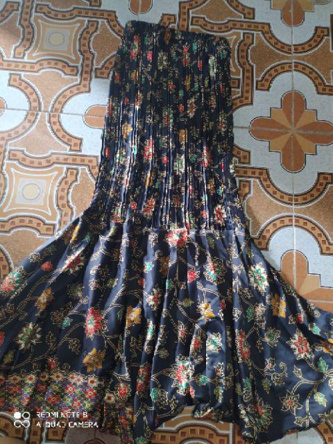 Deza Batik Couple Stelan Abaya Brukat Dan Rok Plisket Panjang Dan Kemeja Tangan Pendek Dan Panjang