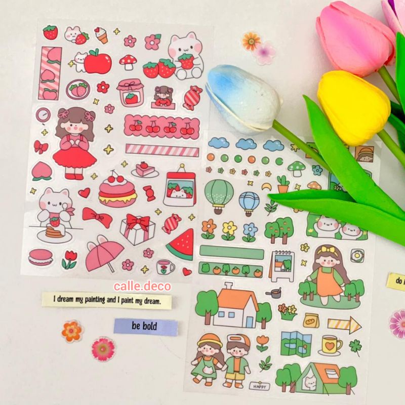

Cute Colorful Sticker Deco PVC / stiker bear / Stiker Tumblr / Stiker HP/ Stiker Scrapbook