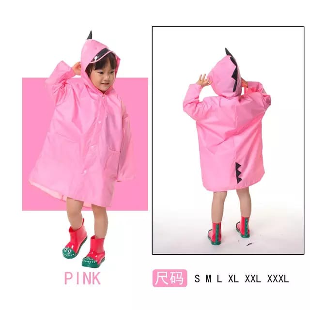 Jas Hujan Anak Mantel Anak  Jas hujan murah/Kids Raincoat Dino-Terlaris 2 - 10 Tahun