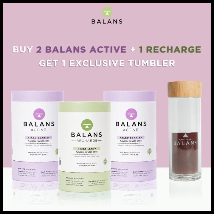 

Balans Bundling 2 Active+1 Recharge Get Exclusive Tumbler|Fiber Drink