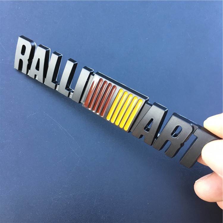 1 x Ralliart Car 3D Side Fender Rear Trunk Emblem Badge Sticker For Mitsubishi