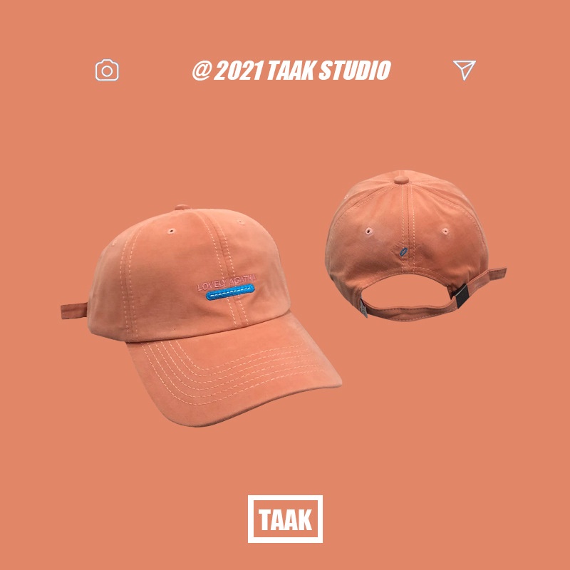 Topi Baseball Motif Tulisan Warna Pink Gaya Korea Untuk Wanita