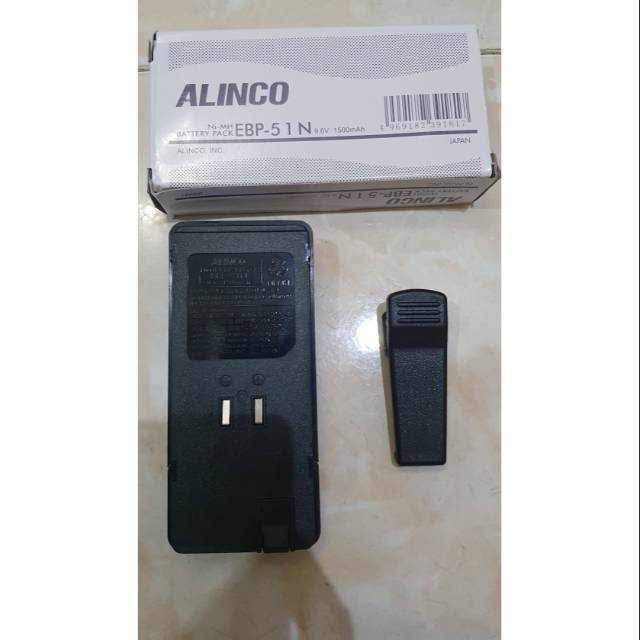 BATTERY + BELT CLIP PER HT ALINCO DJ 195 / DJ 196 / DJ 596