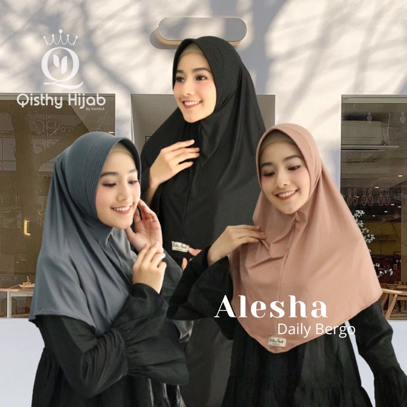 Alesha Bergo | Hijab Instan | Hijab Bergo | Kerudung Sekolah | Hijab Sport Olahraga Instant | Jilbab Jersey Premium | Hijab Sport Menutup Dada | Kerudung Instan Jilbab Sarah Ped Antem | Bergo Jersey | Hijab jersey | Bergo hamidah