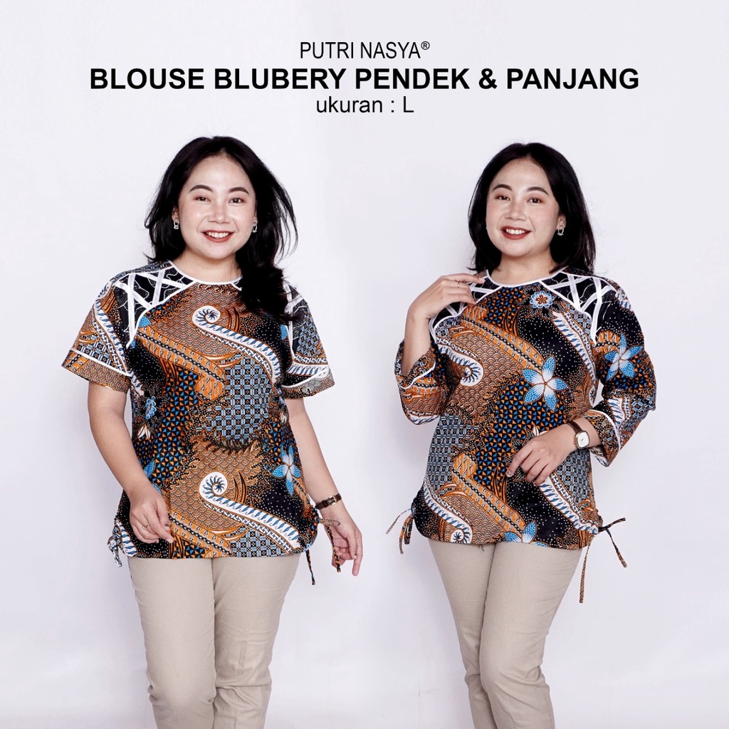 Blouse Big Size Wanita Atasan Batik Jumbo LD 140 Pakaian Atasan Model Blus Jumbo Seragam Kerja Batik / Pakaian Kekinian L-XL-2L-3L-4L-5L-6L-7L / Baju Batik Kerja Kantor Wanita Model Terkini