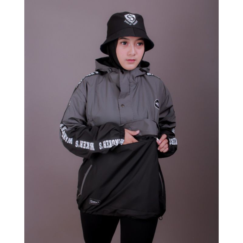 [WANGKER'S Original] JAKET PRIA UNISEX CAGOULE LINE HOODIE 2D KOMBINASI