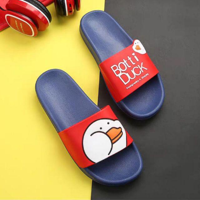 [COD] Sandal Botti Duck / Sandal slop / sandal wanita-navy merah