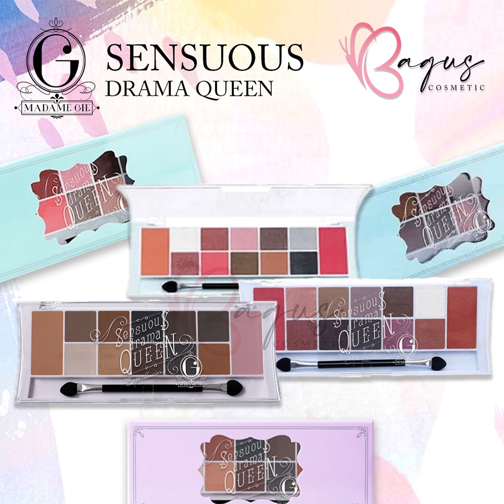 ⭐BAGUS⭐ MADAMEGIE EYESHADOW SENSOUS DRAMA QUEEN / EYESHADOW MADAME GIE 12 WARNA