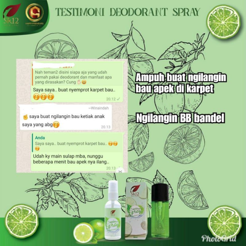 TERAMPUH ! DEODORANT TAWAS SPRAY SR12 / ATASI BAU KETIAK / MENGHILANGKAN BAU BADAN PERMANEN / KERING SEHARIAN