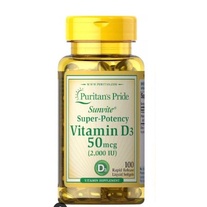 PURITAN’S PRIDE VITAMIN D3 2000 IU (50mcg) SUNVITE SUPER-POTENCY (200 SOFTGEL)